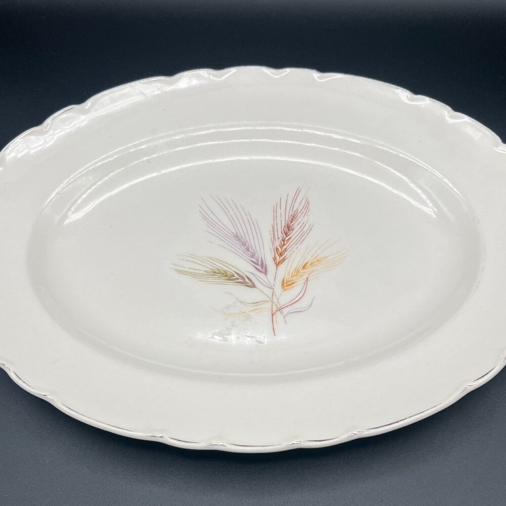 Vintage 1950s Royal Staffordshire 12” Platter Wheat Pattern